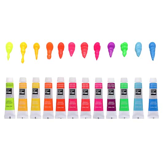 12 Color Neon Acrylic Paint Set by Artist's Loft™ Necessities™